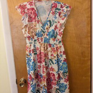 Floral knee length sun dress